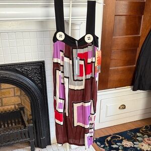 Alysi Colorful Geometric Dress-NWT- retail 500- made‎ in Italy